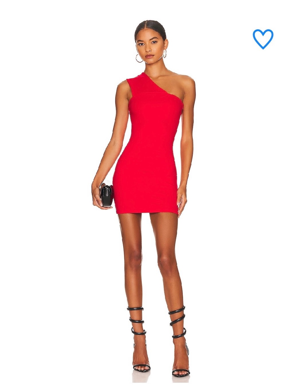 Superdownrockie Red One-Shoulder Bodycon Dress